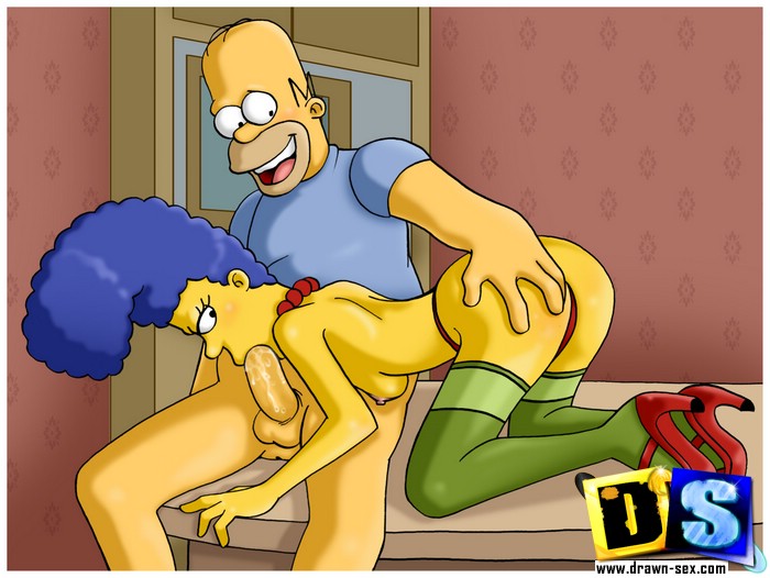 Naughty toon wife Marge Simpson loves Homer rockhard - Picture 3