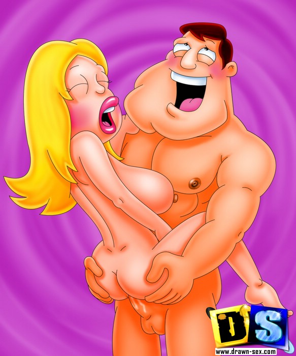 Cartoon Porn American Dad Stan Gay - Muscular Stan from American Dad strethes his wife tight ...