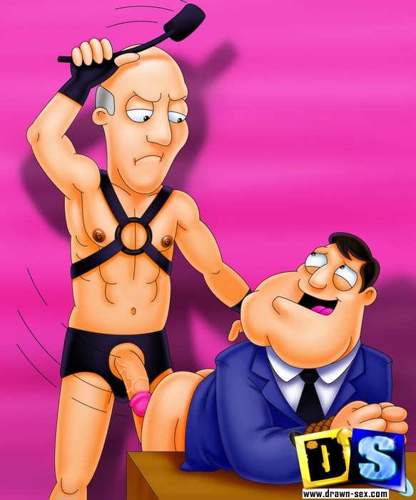 583px x 700px - Muscular Stan from American Dad strethes his wife tight pussy by his h..