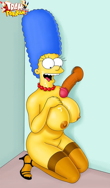Big boobed Marge Simpson gets her tits cum covered through the gloryho..
