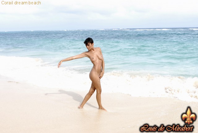 Gorgeous ebony brunette in a white swimwear - XXX Dessert - Picture 12