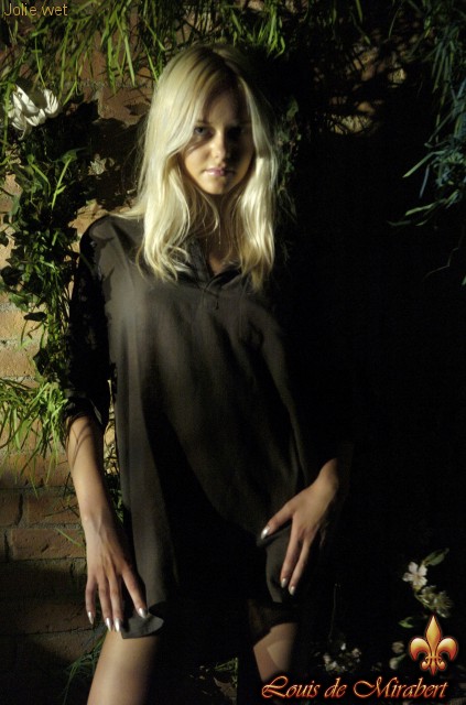 Sexy blonde teen with a black shirt and red - XXX Dessert - Picture 1