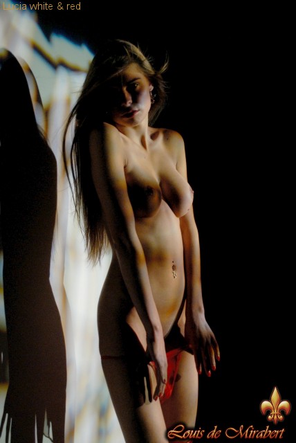 Long-haired blonde babe in a red dress and  - XXX Dessert - Picture 12