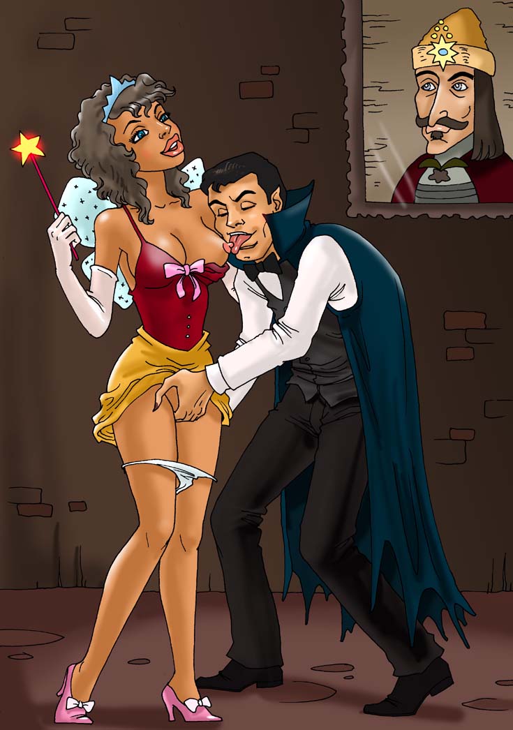 Cool cartoon fucking at the Halloween party - Cartoon Sex - Picture 1