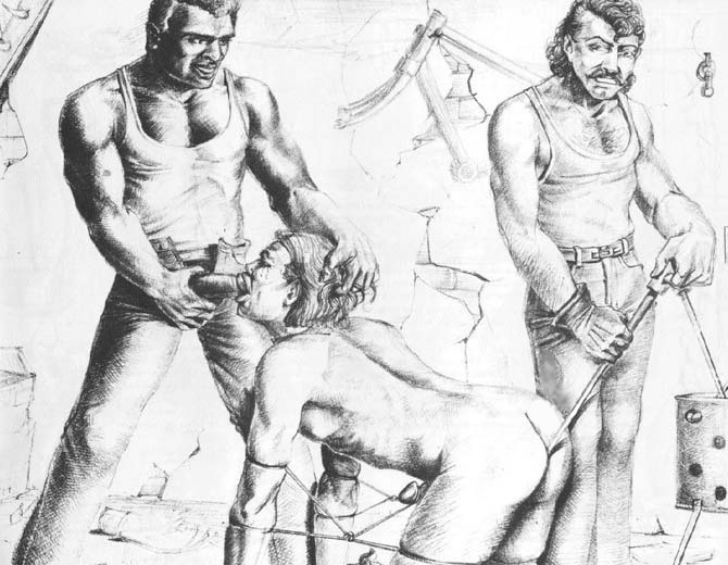 Very hot black and white drawings with - BDSM Art Collection - Pic 5