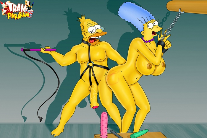 Marge Simpson sucking Homer's dick in breathtaking - Picture 2