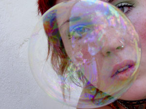 Very nice picture of a red girl with soap bubbles - XXXonXXX - Pic 5