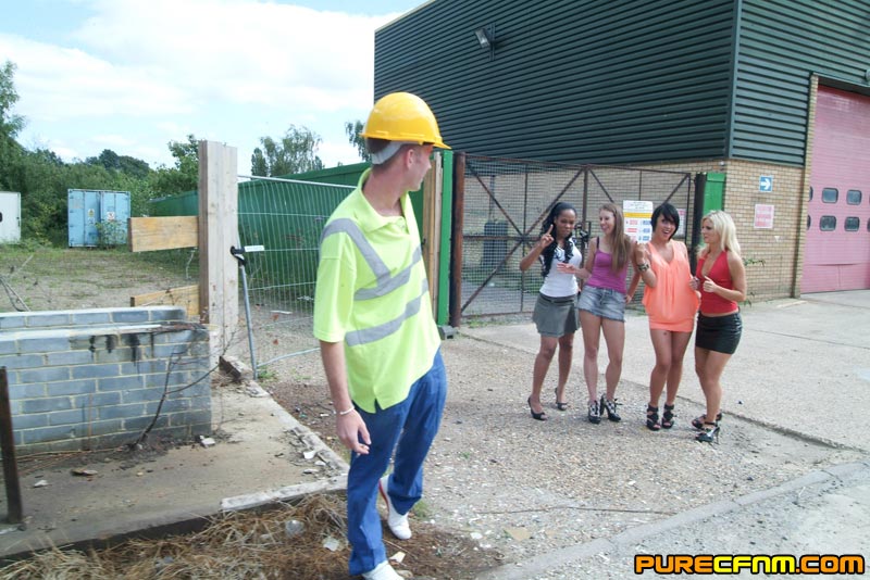 Dick construction handjobs by four horny go - XXX Dessert - Picture 2