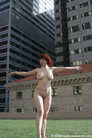 Sexy nudist strips off her clothes right on the public  city streets to show off her booty - XXXonXXX - Pic 9