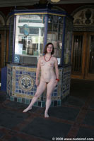 Sexy naughty damsel showing off her back tattoo as she strolls nude - XXXonXXX - Pic 9