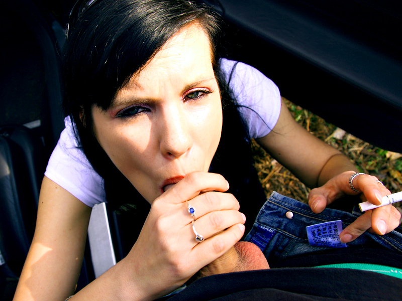 Smoking dark haired Veronica sucking hard s - XXX Dessert - Picture 8