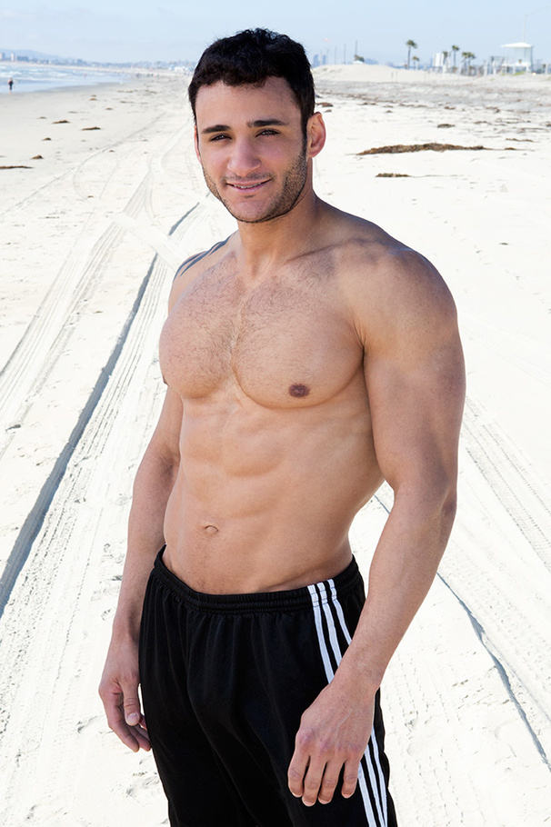 Handsome brunette gay loves posing on cam n - XXX Dessert - Picture 1
