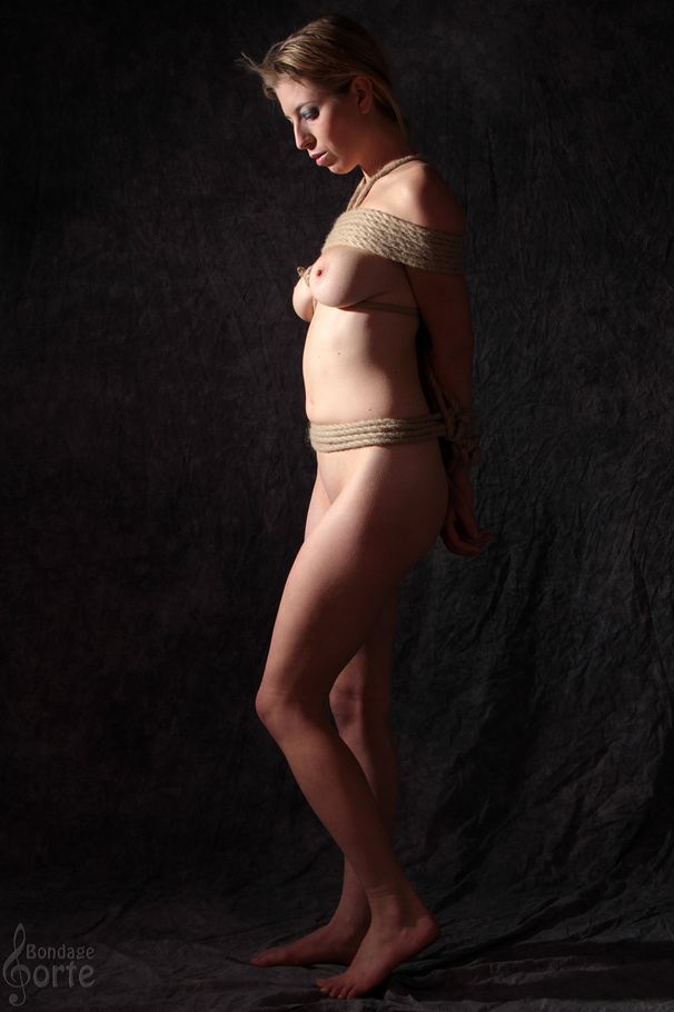 Sexy blonde beauty is securely tied with sh - XXX Dessert - Picture 8