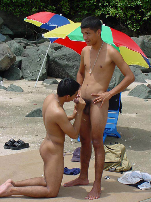 Two horny latino twinks have a go at each other on the beach with lots of delicious dick sucking and ferocious ass banging - XXXonXXX - Pic 10