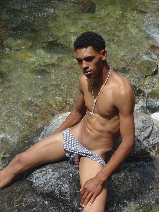 Randy bronzed latino is up to his sexual antics when he shows the length and width of his awesome cock as he plays with himself - XXXonXXX - Pic 5