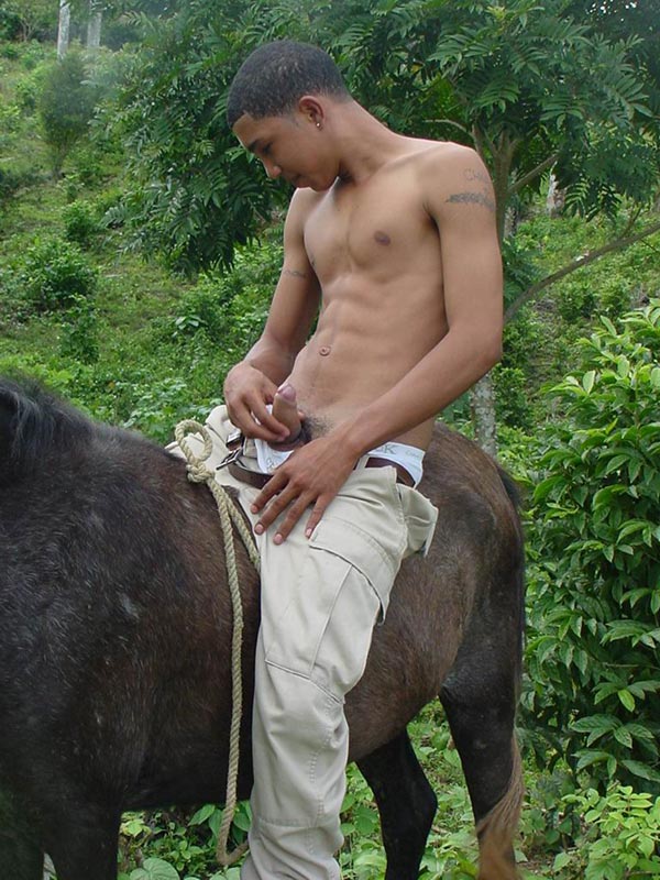 Randy dark latino explores while on a grassy area how to make himself grow very hard and then blast dick juice all over himself - XXXonXXX - Pic 6