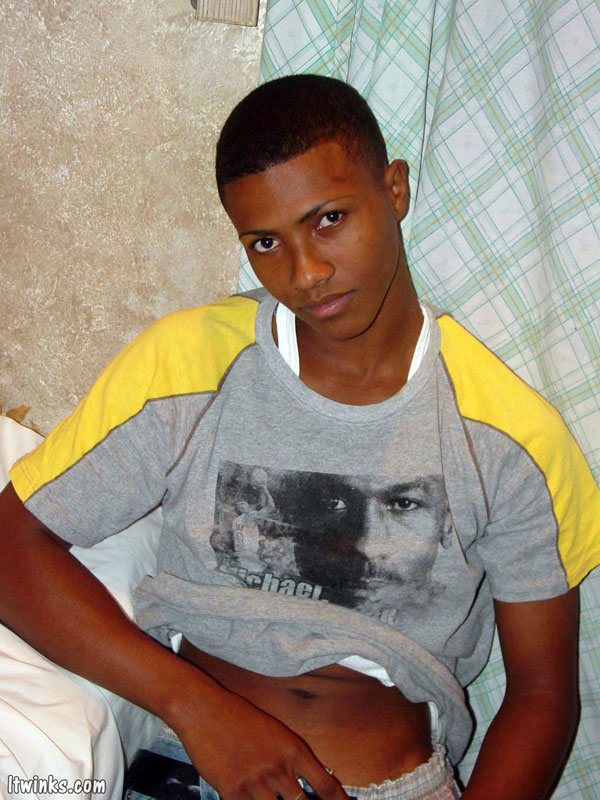 A randy and very dark young latino hunk displays his already heavily aroused and meaty dark uncut cock and  whacks off - XXXonXXX - Pic 2