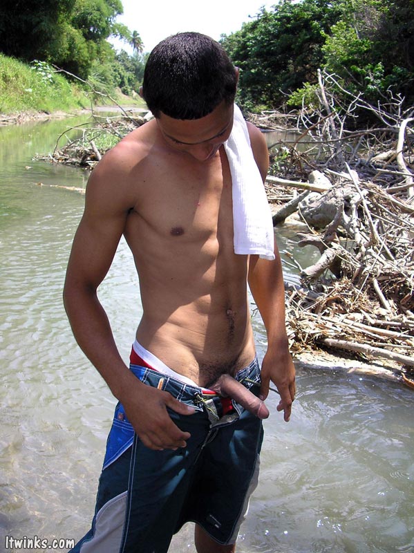 A hot and horny young latino exposes his extra large dick for the world to see how he whacks off and deliciously pops his nut - XXXonXXX - Pic 2
