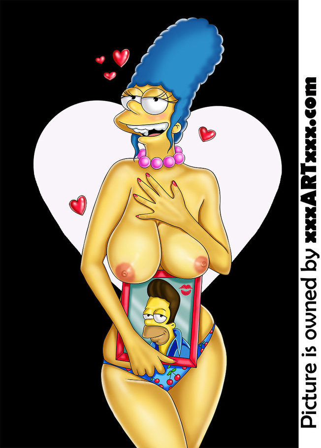 Slutty Marge Simpson masturbating when Home - XXX Dessert - Picture 1