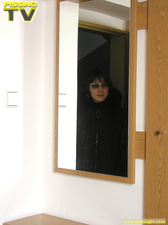 Fully naked playful innocent teen is excited to show her youthful body that she relieved herself right there in the hallway - XXXonXXX - Pic 1