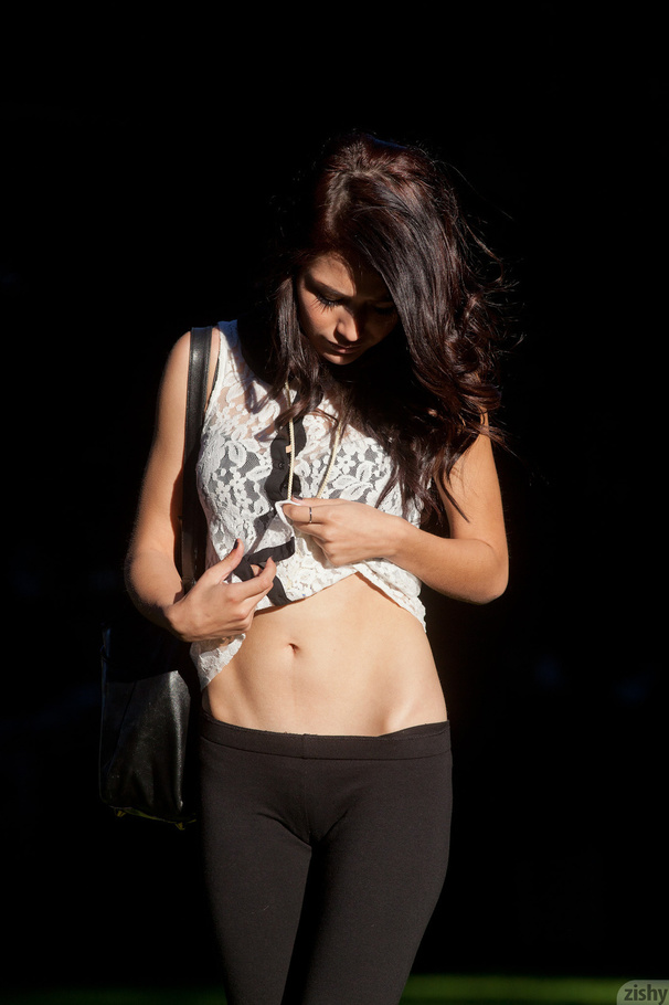 Bodacious brunette freshie in tight pants a - XXX Dessert - Picture 2