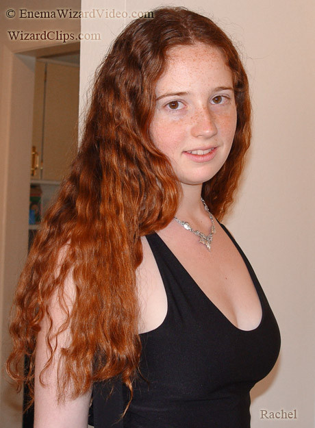 Red Hair Teen - Red-haired teen slut is ready to spread her ass cheeks for a big enema.  Picture 2.