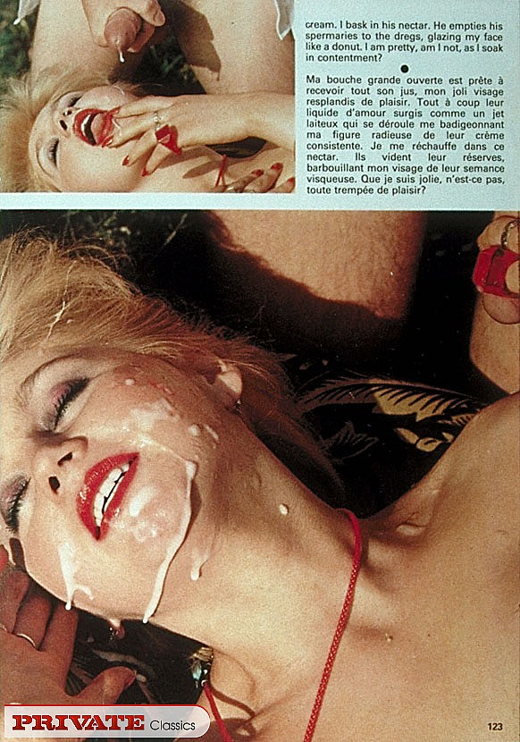 Retro sexy babes with cum all over their fa - XXX Dessert - Picture 12