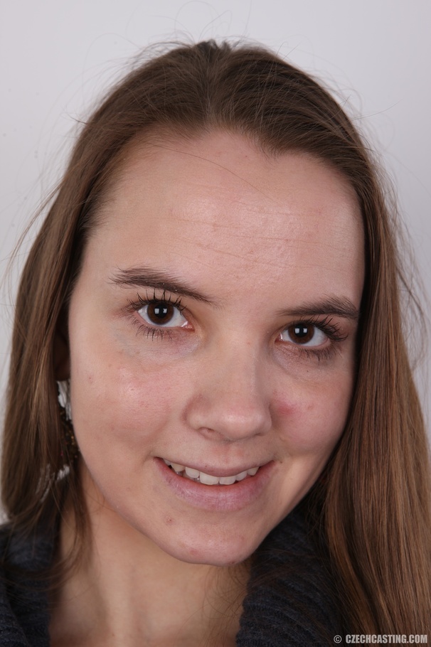 Young cute brunette with long hair shows ho - XXX Dessert - Picture 1