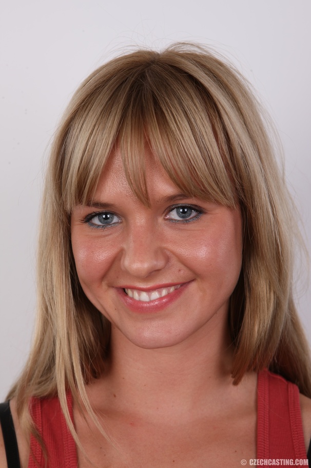 Slim blonde babe with sexy eyes strip to sh - XXX Dessert - Picture 1