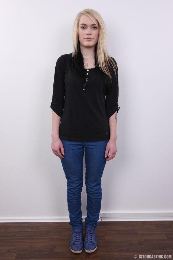 Young innocent looking blonde shows her sex - XXX Dessert - Picture 1