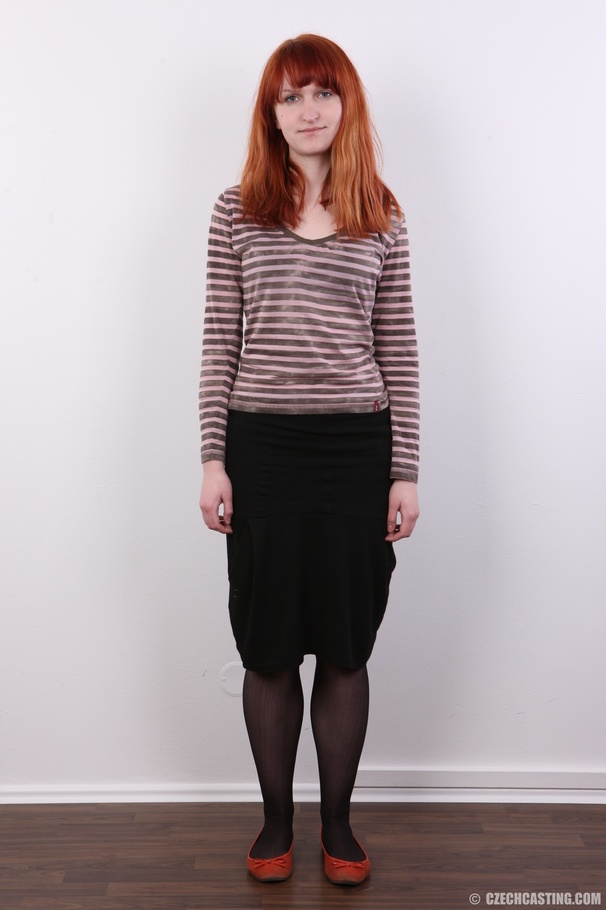 Bright colored red hair chick displays slim - XXX Dessert - Picture 2