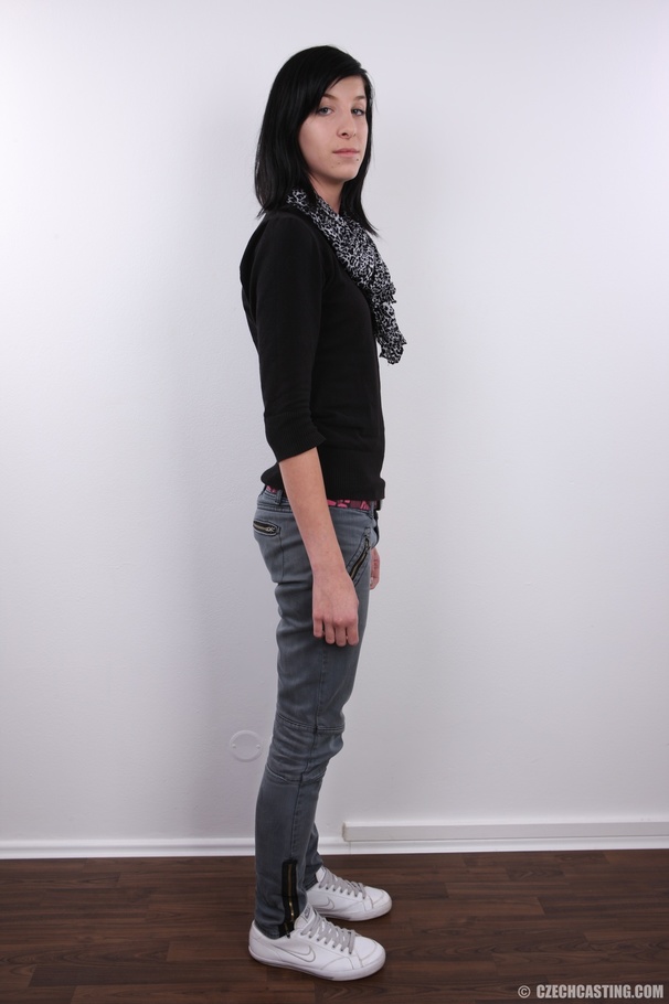 Innocent cute brunette reveals slim sexy bo - XXX Dessert - Picture 3