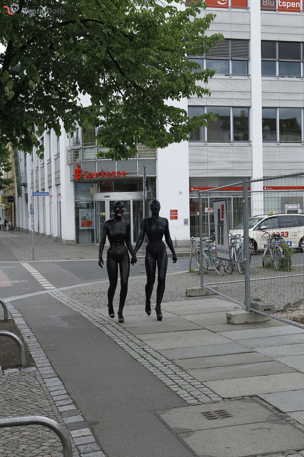 Two black zentai wearing flexible teen with - XXX Dessert - Picture 1