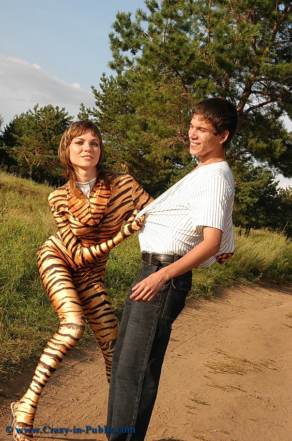 Two sexy zentai wearing teens exposing thei - XXX Dessert - Picture 10