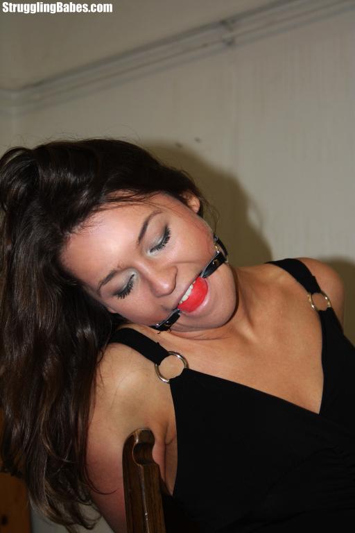 Cute girlfriend is roped to chair and ball  - XXX Dessert - Picture 2