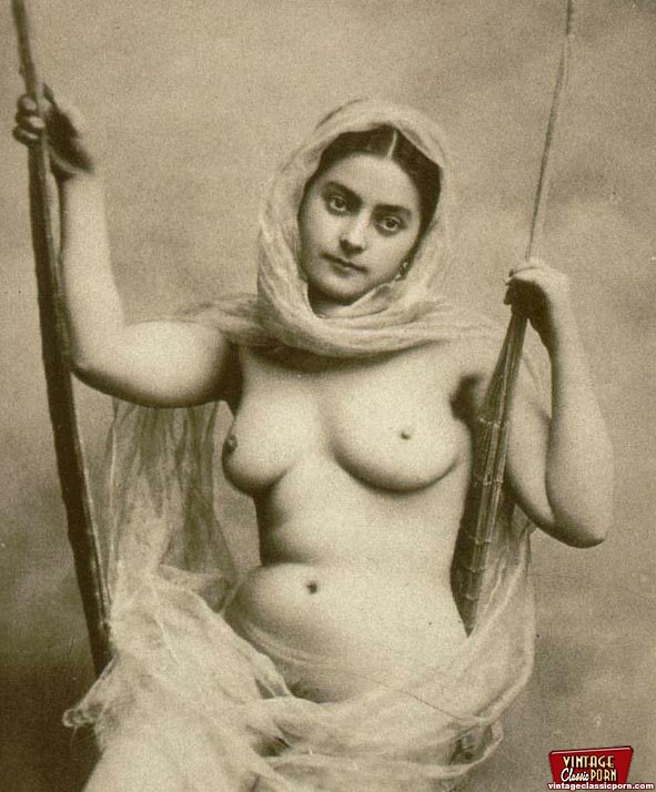 Vintage Indian Nudist - Pretty cute vintage topless girls posing in - XXX Dessert ...