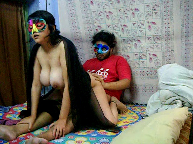 Horny Indian dude in a mask pounding hard hot chick in transparent gown - XXXonXXX - Pic 3