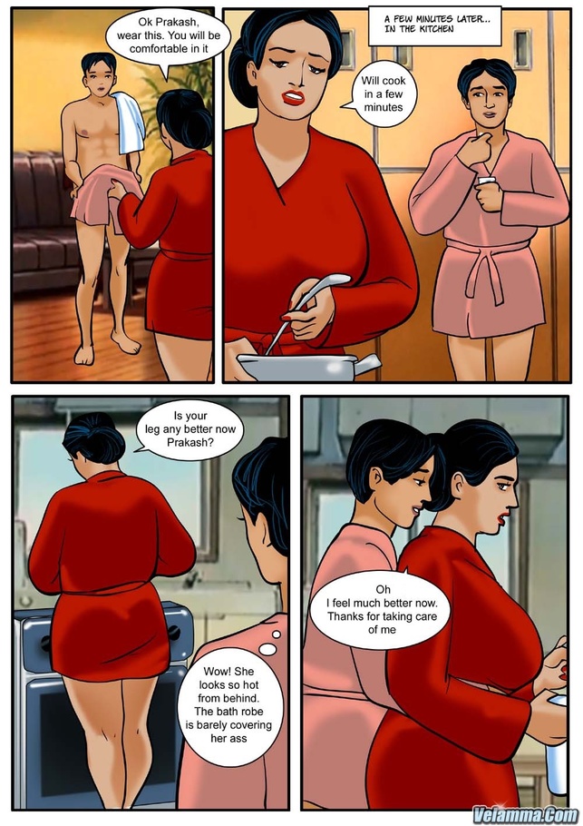 Mom And Son Porn Hindi Comics - Teen guy pounding hard slutty Indian mom - Silver Cartoon - Picture 4