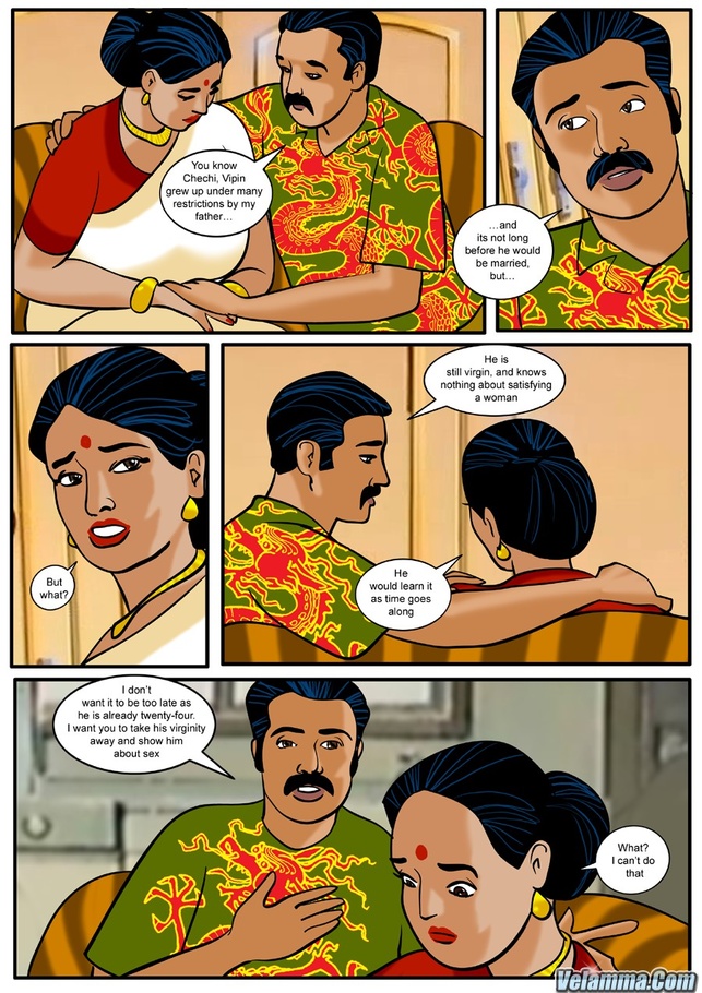 Big Tit Indian Cartoon - Busty Indian mom fucking with two dudes - Silver Cartoon - Picture 1