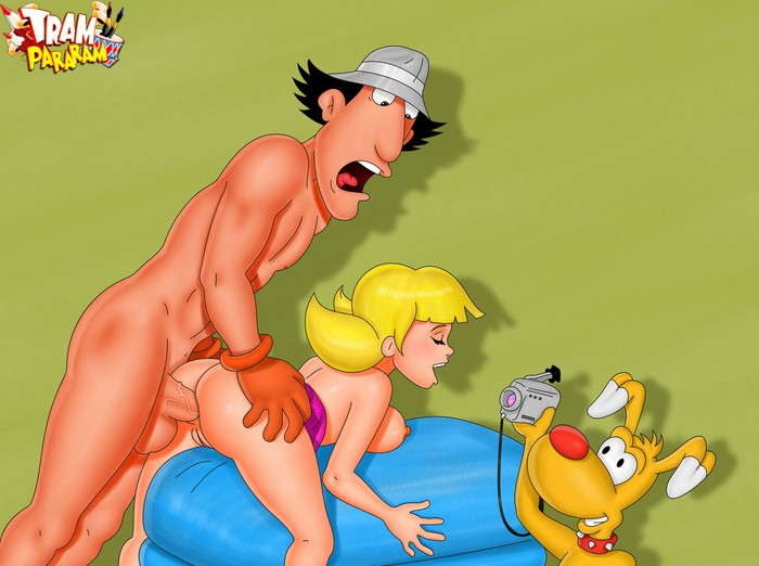 Xbooru Cartoon Tit Fuck Gif - Dwarves play with Snow White's tits and cunt as Inspector ...