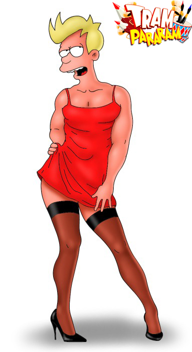383px x 700px - Sometimes Fry from Futurama wears women's clothes and dances ...