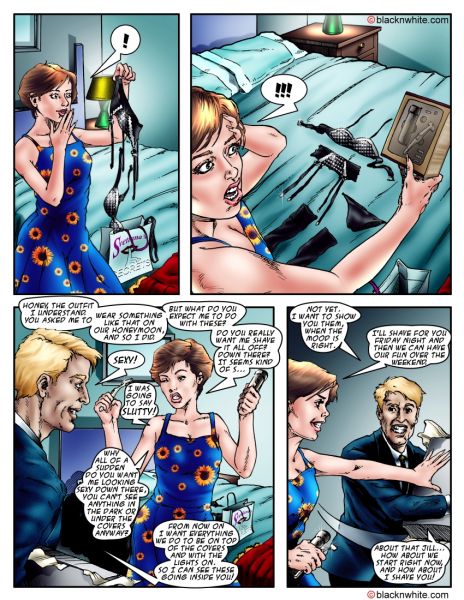 Shaving Cartoon Porn - White couple John and Jill spices up their bedroom with big ...