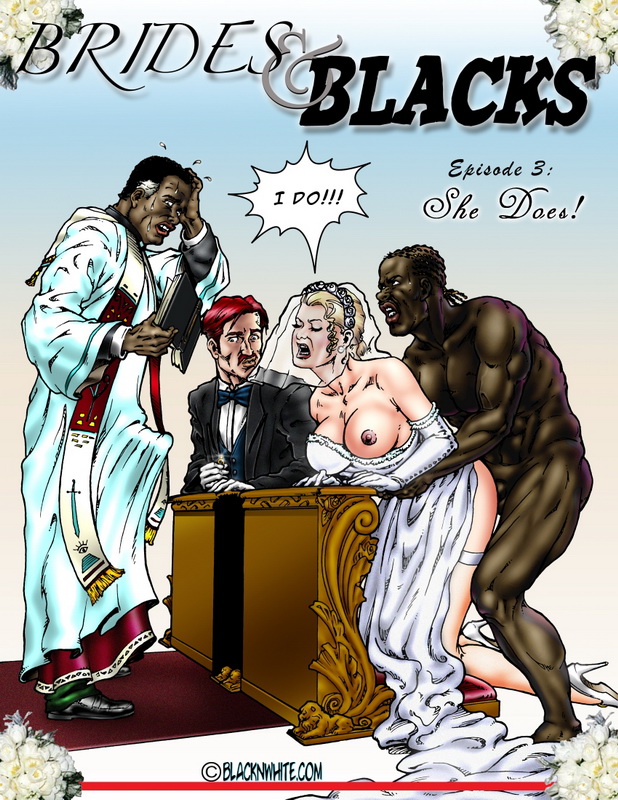 Bride Sex Toons - Big black cock screwing deep into white pussy and white ...