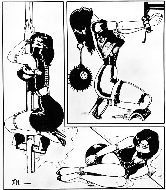 Extreme bondage drawings