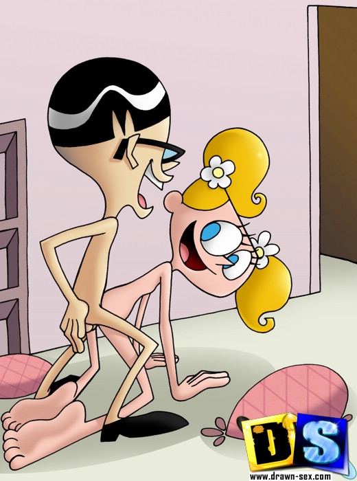 Cartoon Reality Dexter Laboratory Porn - Naughty girl Dee Dee rides and fucks toon guy and sucks cock ...