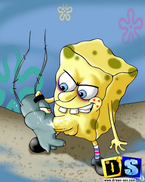 Spongebob bangs Sandy and see chick and plays with Patrick's cock.