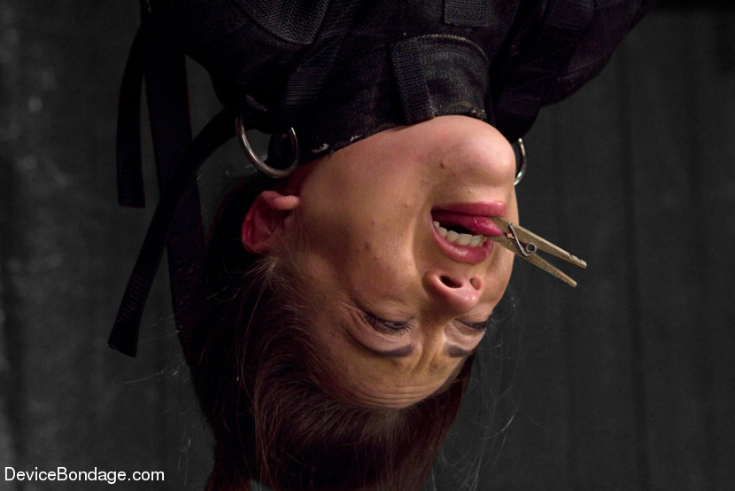 Chick bound upside down in crude device wit - XXX Dessert - Picture 15