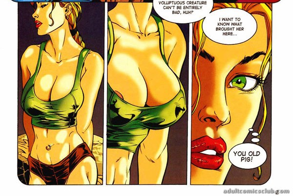 Blonde Comic Book Porn - Big-titted blonde adventurer getting banged eagerly by an ...