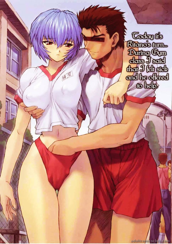 Cartoon School Xxx - School girl with purple hair seduces her classmate to sex after ...