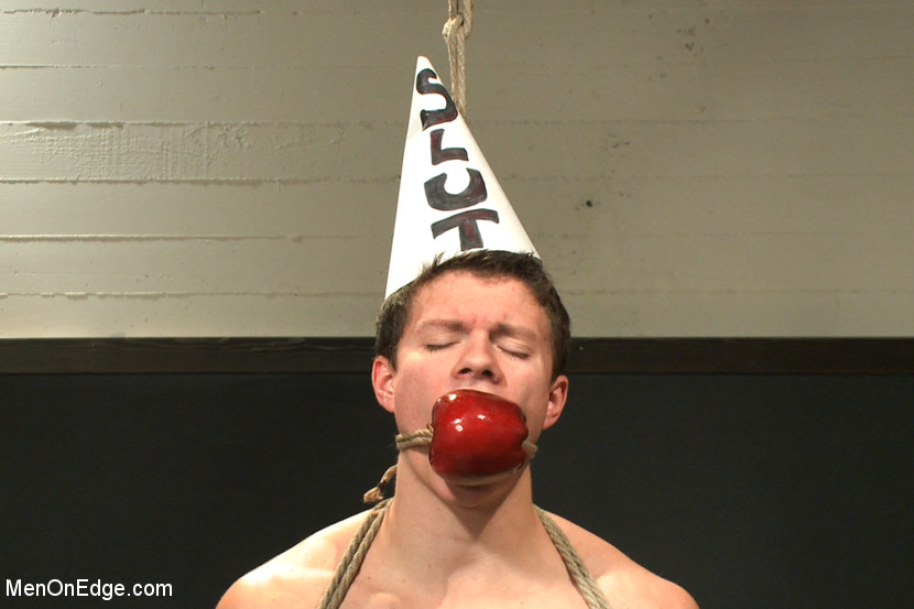 Hot stud roped and hung in class gets his c - XXX Dessert - Picture 5